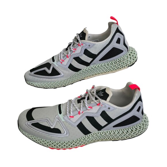 Adidas ZX 2K 4D Shoes Mens Size 12 Sneakers Faint Green Black - Picture 4 of 11